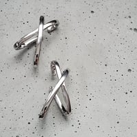 cross silver ear cuff