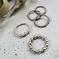 Silver beads ring