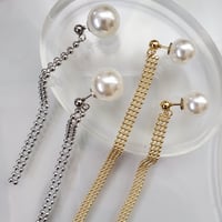 ballchain tassel long pierce