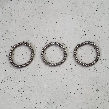 Silver beads ring