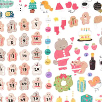 12月の日付とイラストのシート