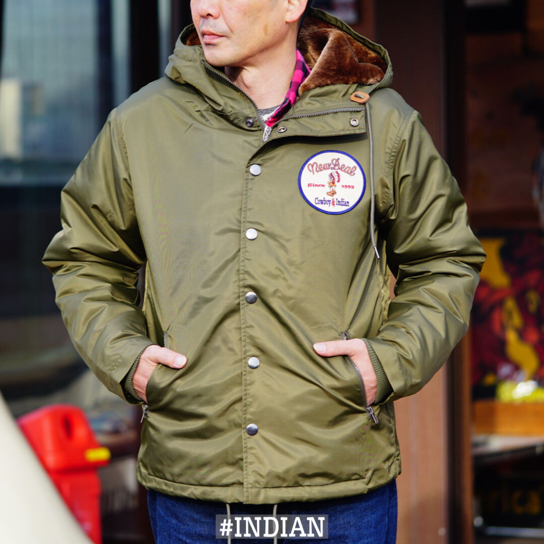 GUNZ×NewDeal Original Boa Coach Jacket(Army Green)