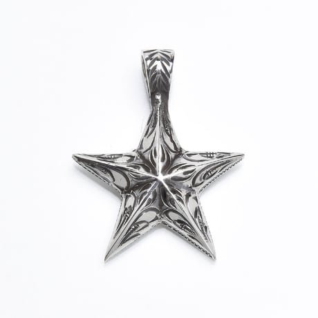 FUNNY HAND ENGRAVED STAR PENDANT “M”