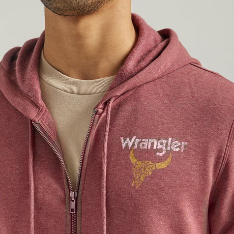 Wrangler Back Graphic Logo Full Zip Hoodie
