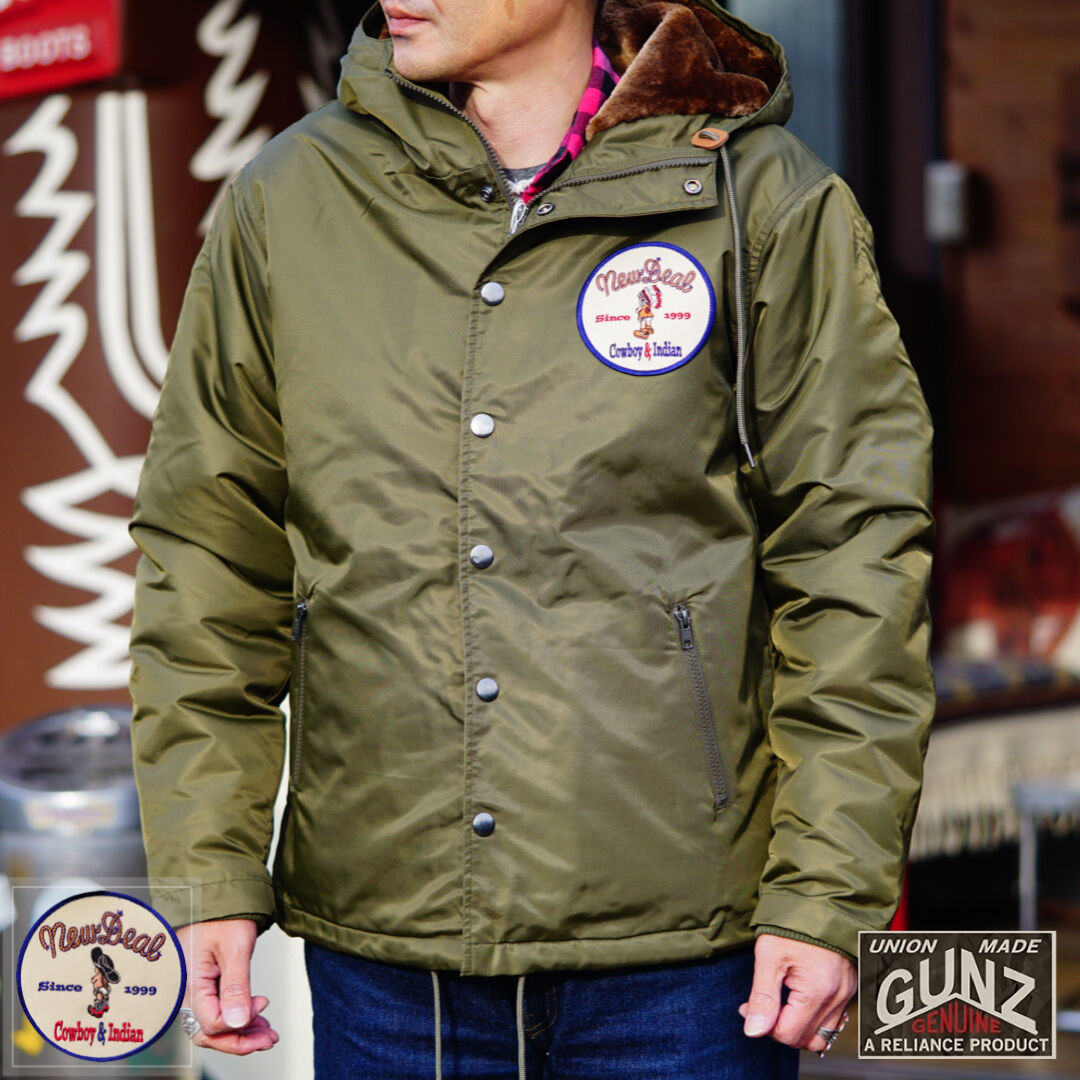 GUNZ×NewDeal Original Boa Coach Jacket(Army Green)