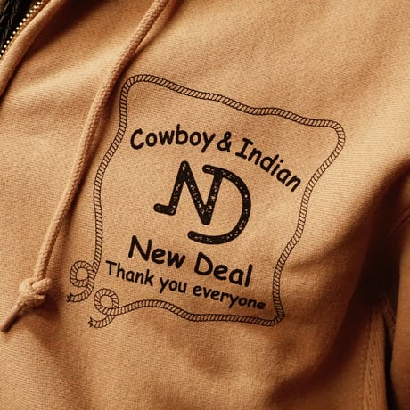 NewDeal Original Zip Up Hoodie 25th Cowboy(Smoky Pink)