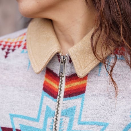 Powder River Outfitters Ladies Aztec Jacquard Wool Bomber Coat