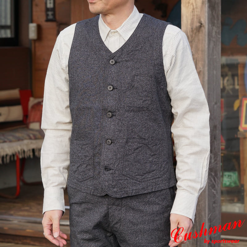 Cushman Black Chambray Vest | NewDeal