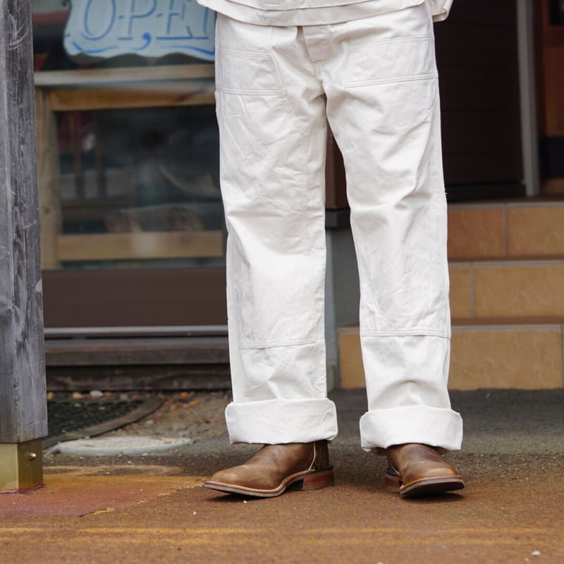 Cushman Double Knee Over All(OFF WHITE DENIM) |