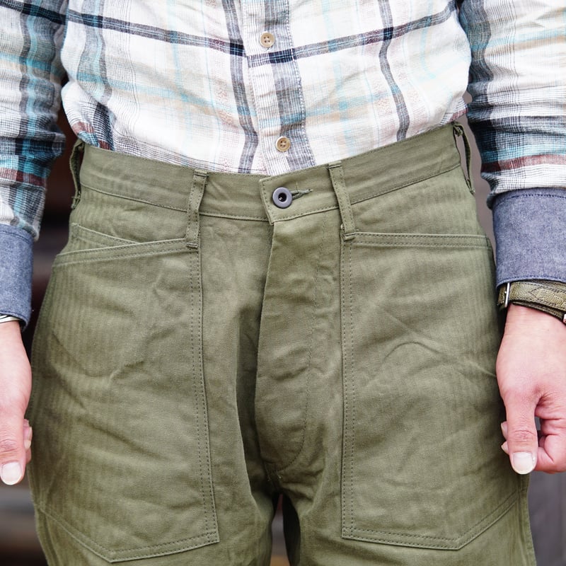 CUSHMAN クッシュマン　ベイカーパンツ　ヘリンボーン クッシュマン ヘリンボーンベーカーパンツ CUSHMAN メンズ レディース