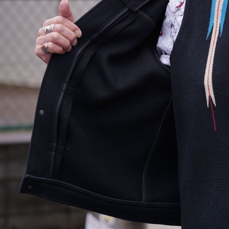 としくん lapeaudegem melton jacket outer LA PEAU DE GEM】melton