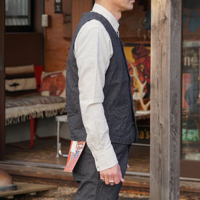 Cushman Black Chambray Vest | NewDeal