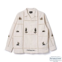 PENDLETON L/S EMB Open Collar Shirt
