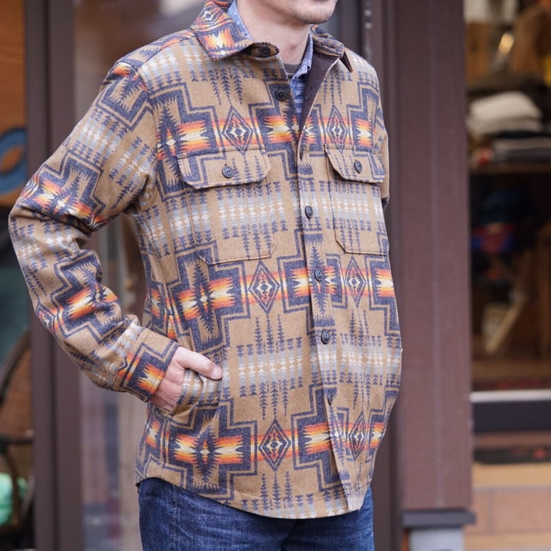 539 PENDLETON ジャガード CPO ジャケット バージンウール XL 