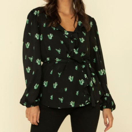 Wrangler  Ladies Cactus print front top