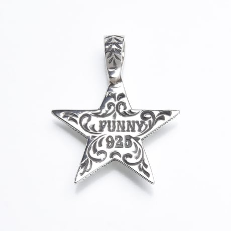 FUNNY HAND ENGRAVED STAR PENDANT “M”