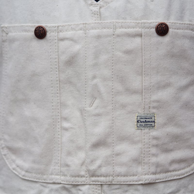 Cushman Double Knee Over All(OFF WHITE DENIM) |