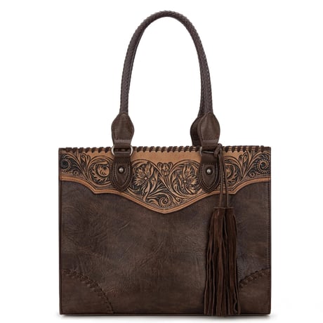 Montana West Tooled Concealed Carry Tote