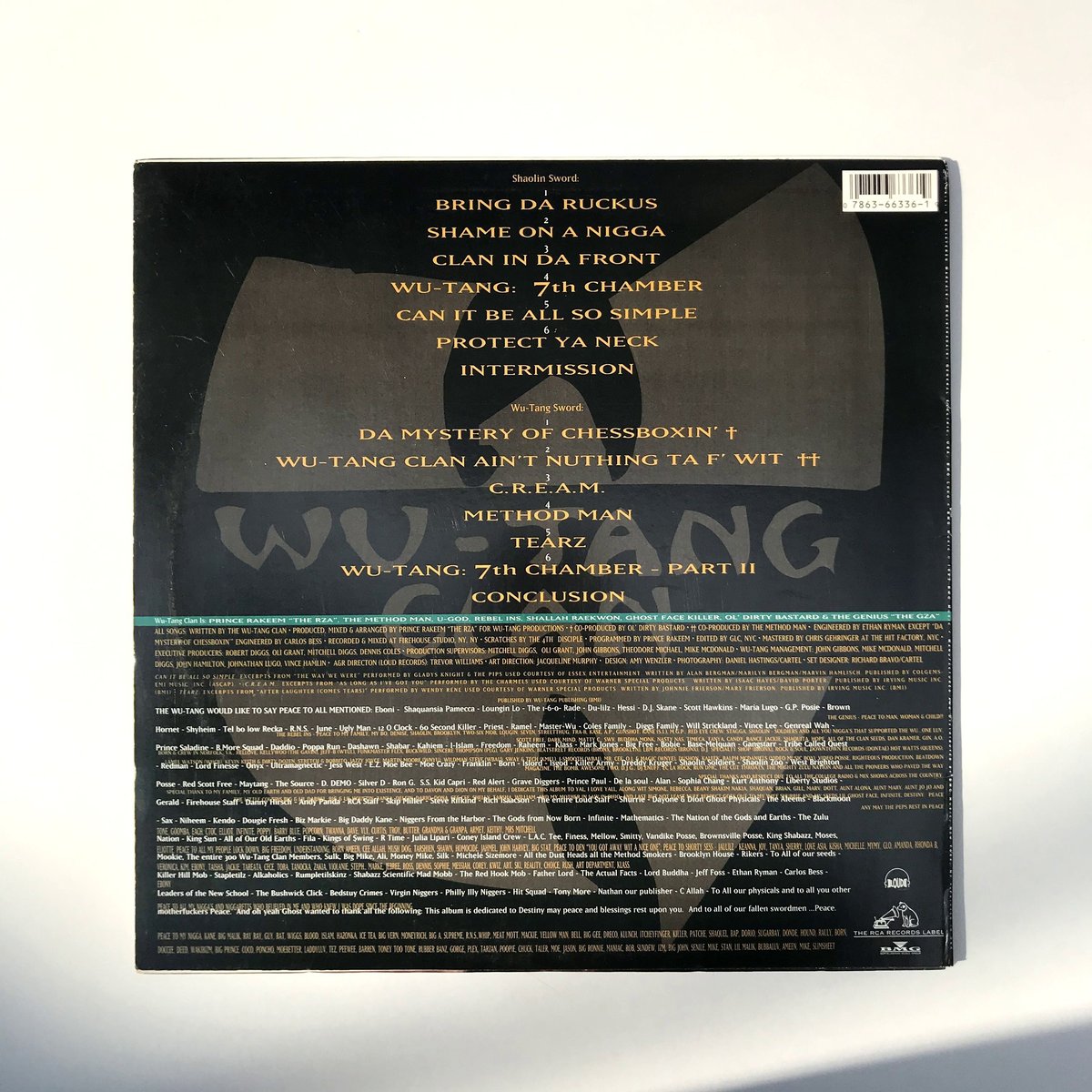 WU-TANG CLAN - ENTER THE WU-TANG (36 CHAMBERS) WU-TANG CLAN - ENTER THE WU-TANG (36 CHAMBERS)