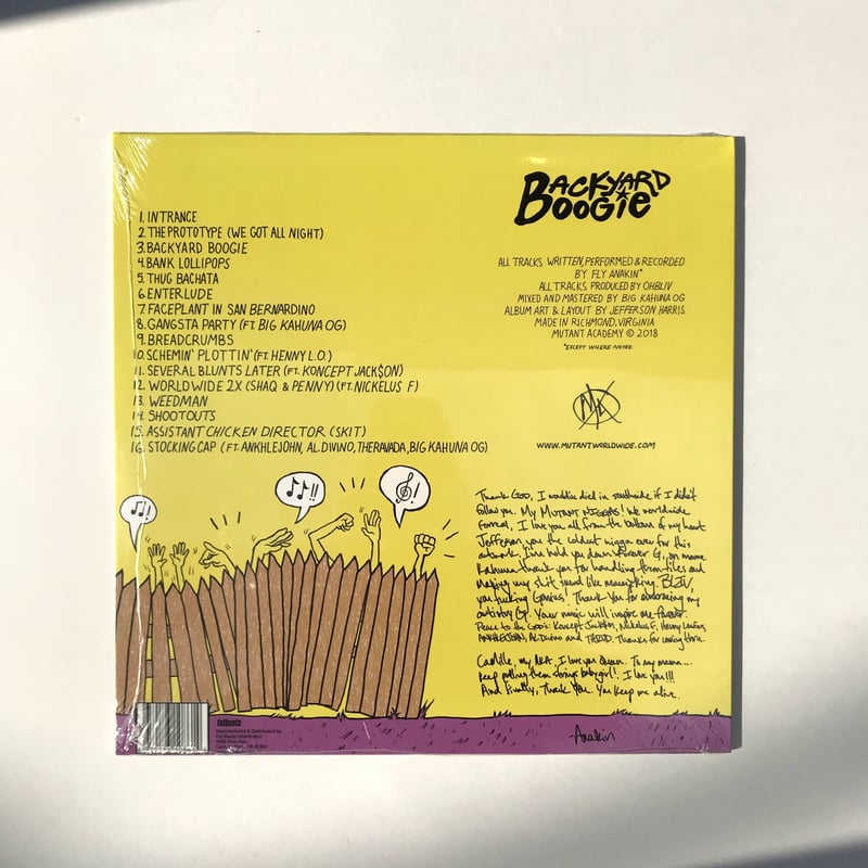 Fly Anakin & Ohbliv Backyard Boogie レコード レコード Fly Anakin & Ohbliv Backyard Boogie レコード
