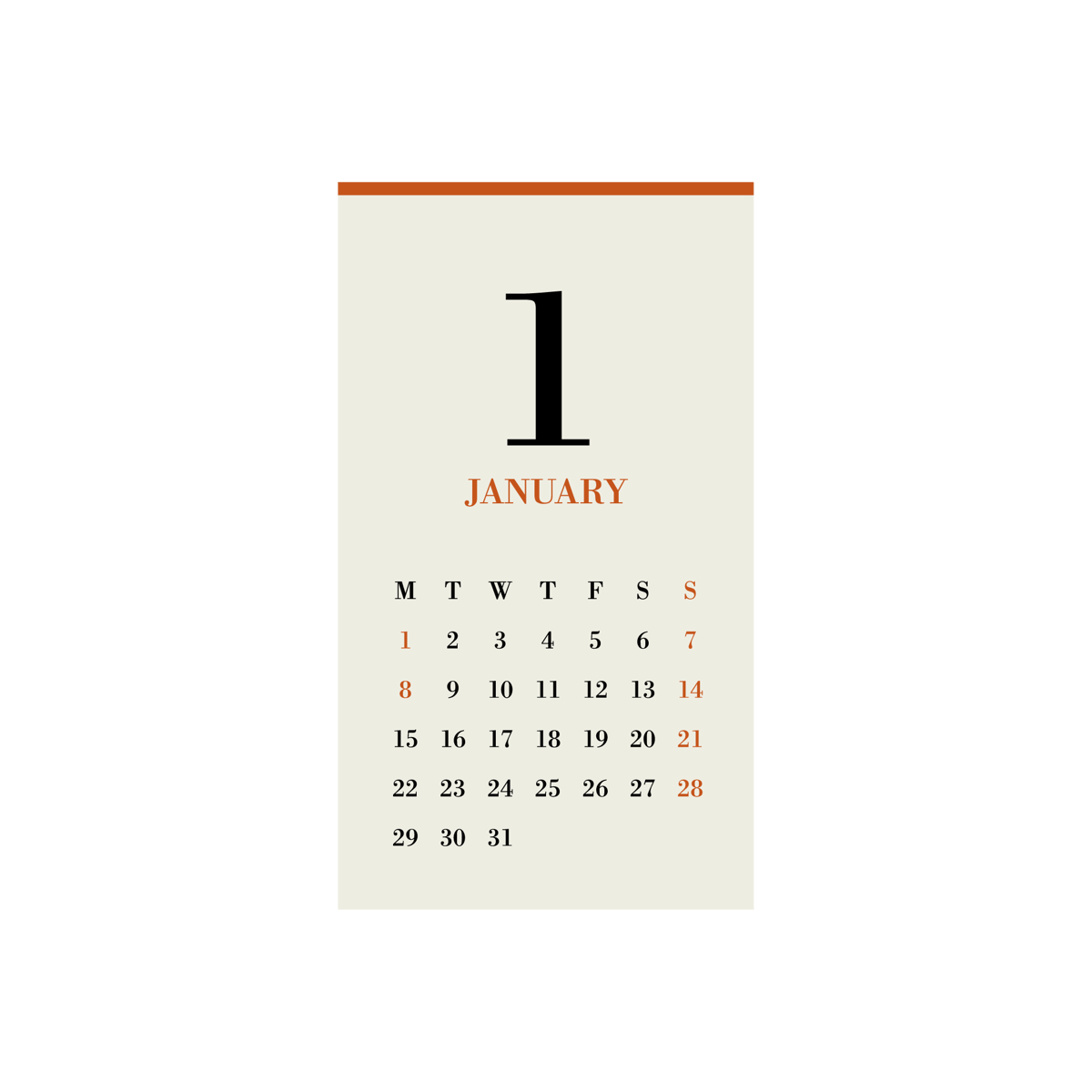 CLAMP CALENDAR 2025 - REFILL | MUCU