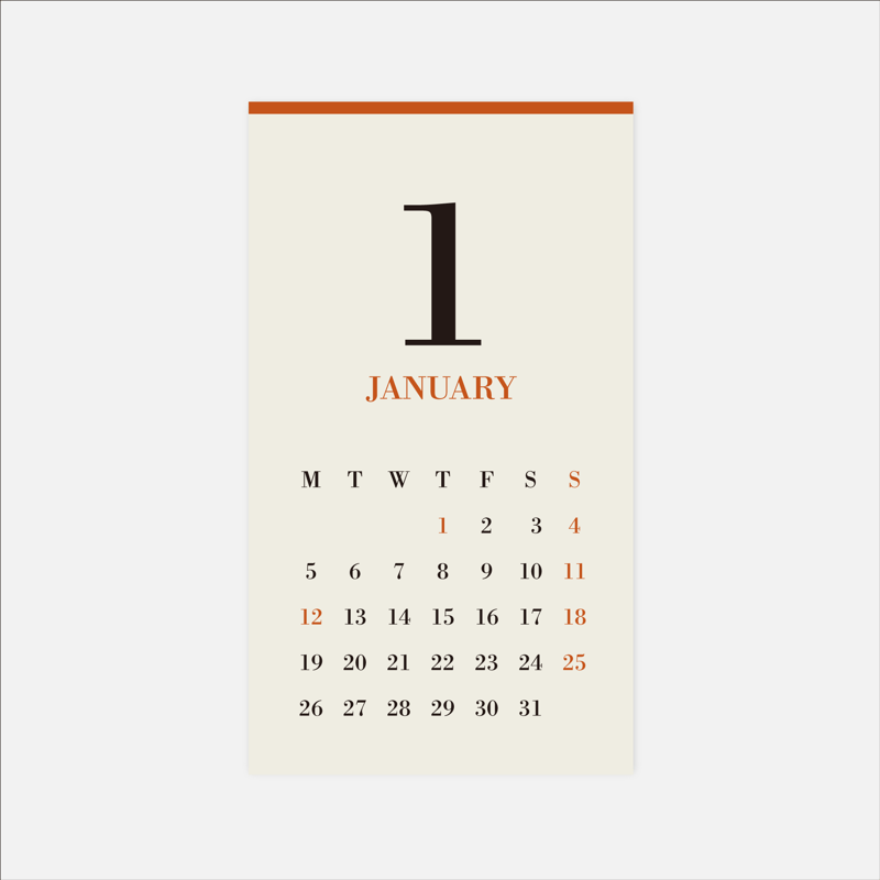 CLAMP CALENDAR 2026 - REFILL | MUCU