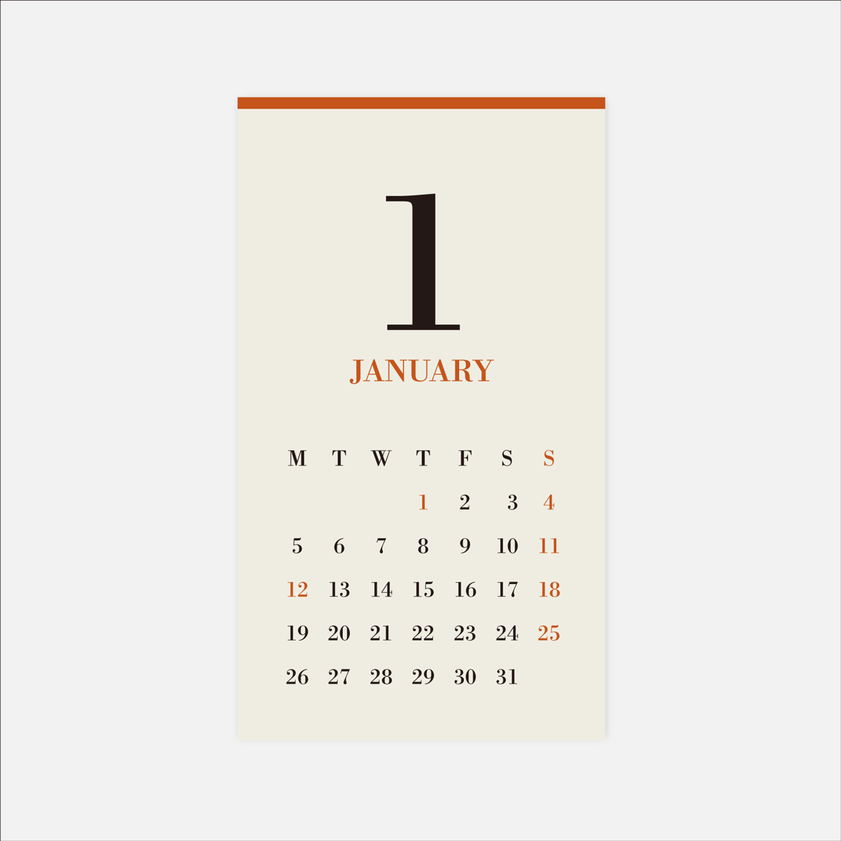 CLAMP CALENDAR 2026 - REFILL | MUCU