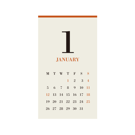 CLAMP CALENDAR 2026 - REFILL