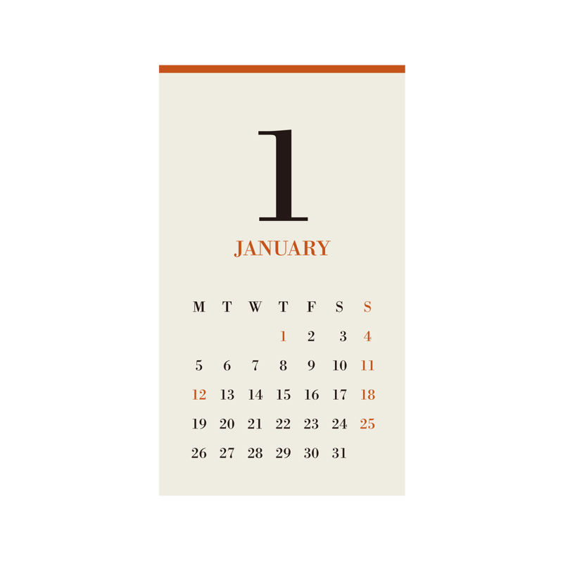 CLAMP CALENDAR 2026 - REFILL | MUCU