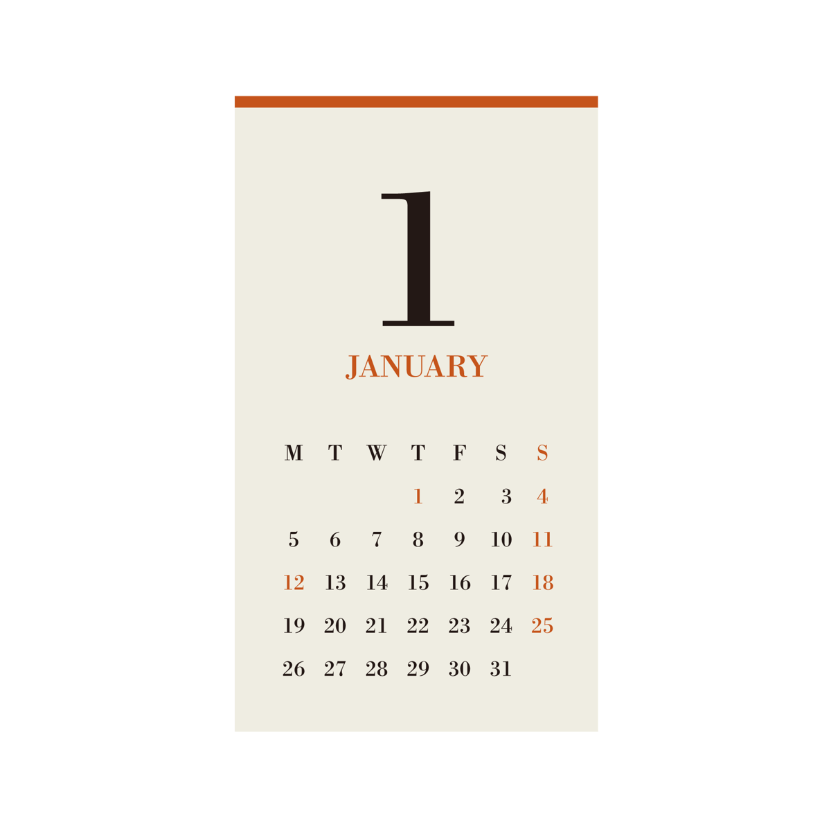 CLAMP CALENDAR 2026 - REFILL | MUCU