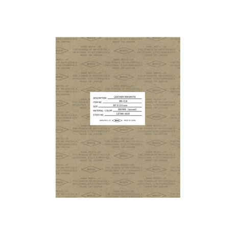 LEATHER RINGNOTE　L - BROWN