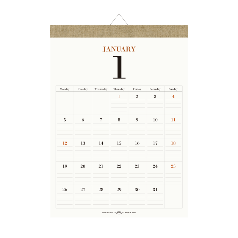 CATEGORY CALENDAR | MUCU