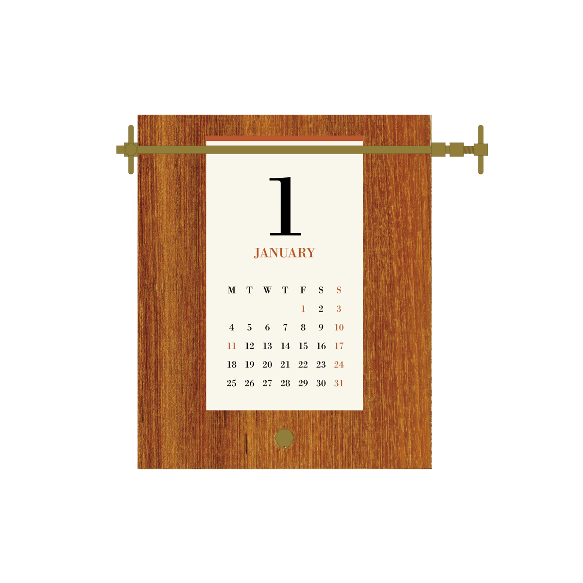 CLAMP CALENDAR 2023 - TEAK | MUCU