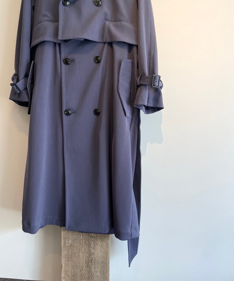 TOGA TOO/Stretch kersey coat/BLUE | pain