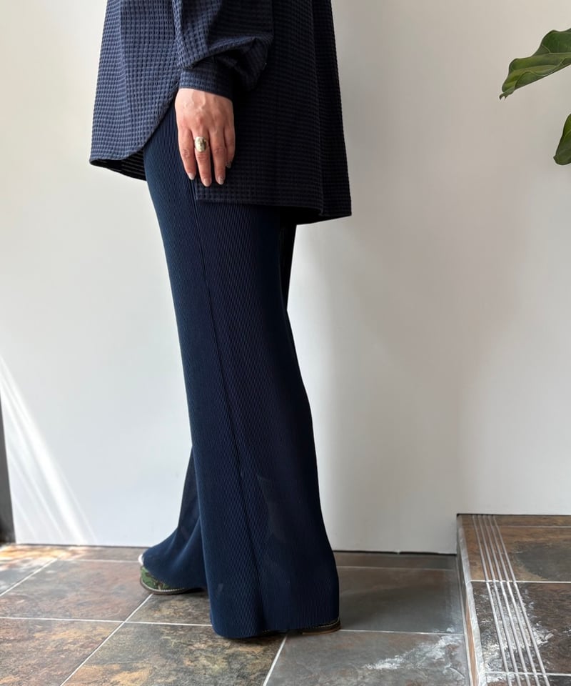 HENRIK VIBSKOV/FIVE PLISSE PANTS/DRESS BLUE | pain
