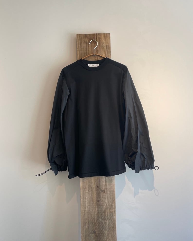 TOGA PULLA/COTTON TAFFETA L/S/WHITE,NAVY,BLACK
