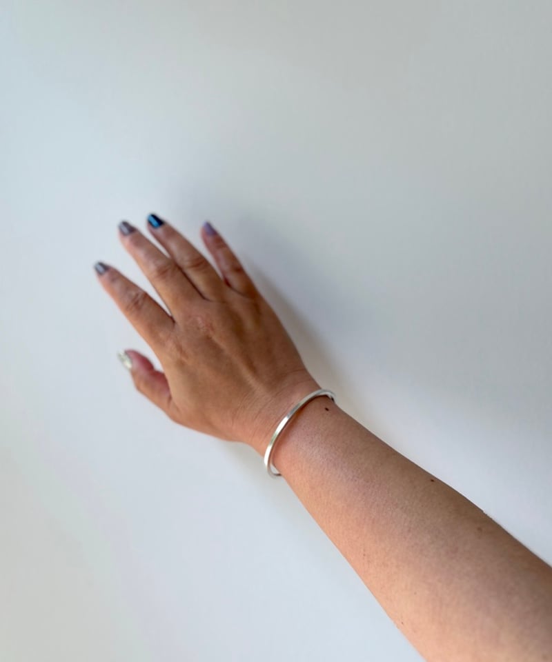 _Fot/square bar_bangle S/silver,brass | pain