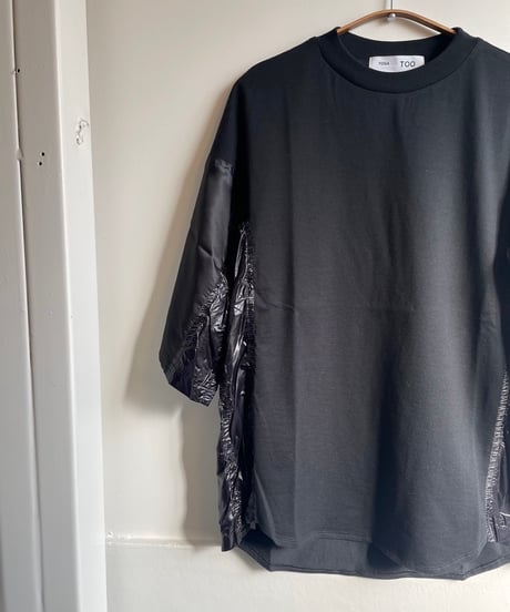 TOGA TOO/Cotton jersey S/S/NAVY,BEIGE,BLACK
