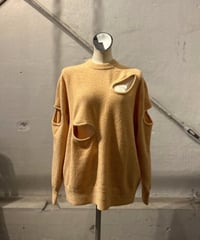 TOGA ARCHIVES / HOLE KNIT PULLOVER / yellow