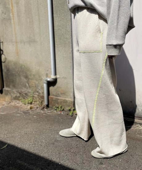 Dulcamara/ワッフルスラッシュシームバギーPT/Kinari,Gray,Navy gray