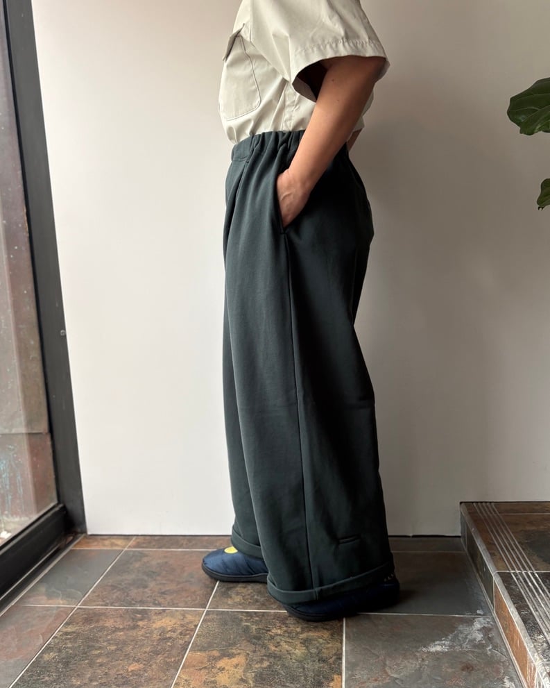 Dulcamara/ワンタックスウェットPT/Green,Ochre | pain