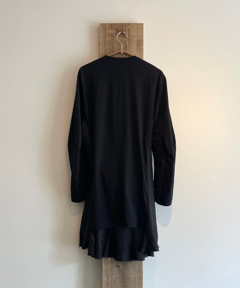 TOGA PULLA/COTTON JAERSEY DRESS/NAVY,BLACK | pain