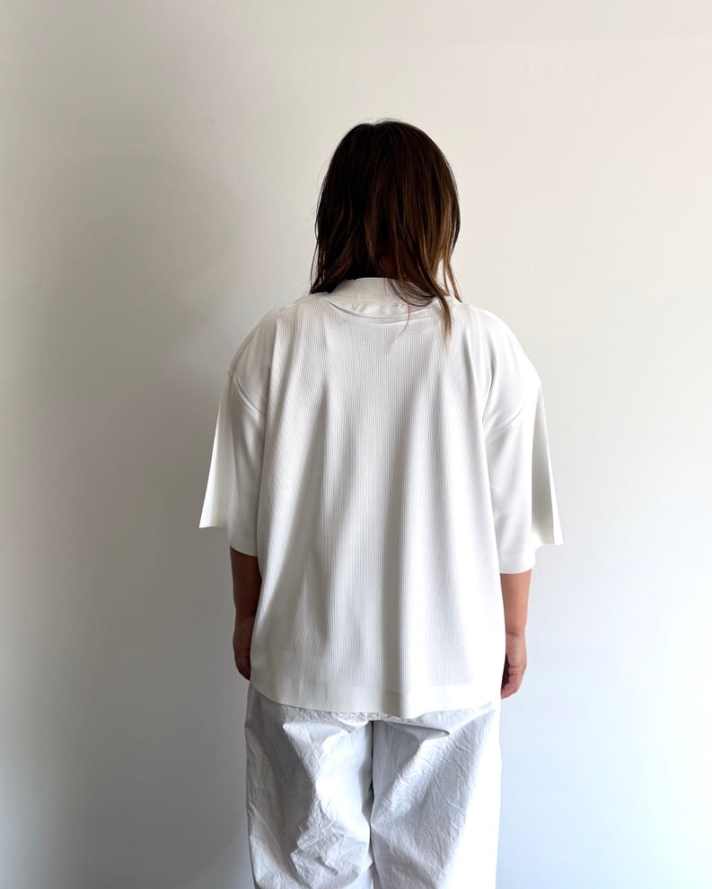TOGA TOO/RIB JERSEY T-SHIRT/ORANGE,WHITE | pain