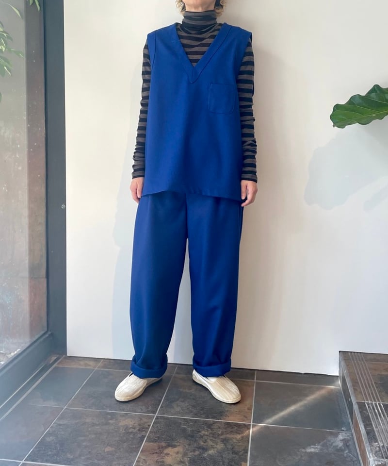 FRANK LEDER/BAVARIAN LODEN WOOL 2TUCK TROUSERS/