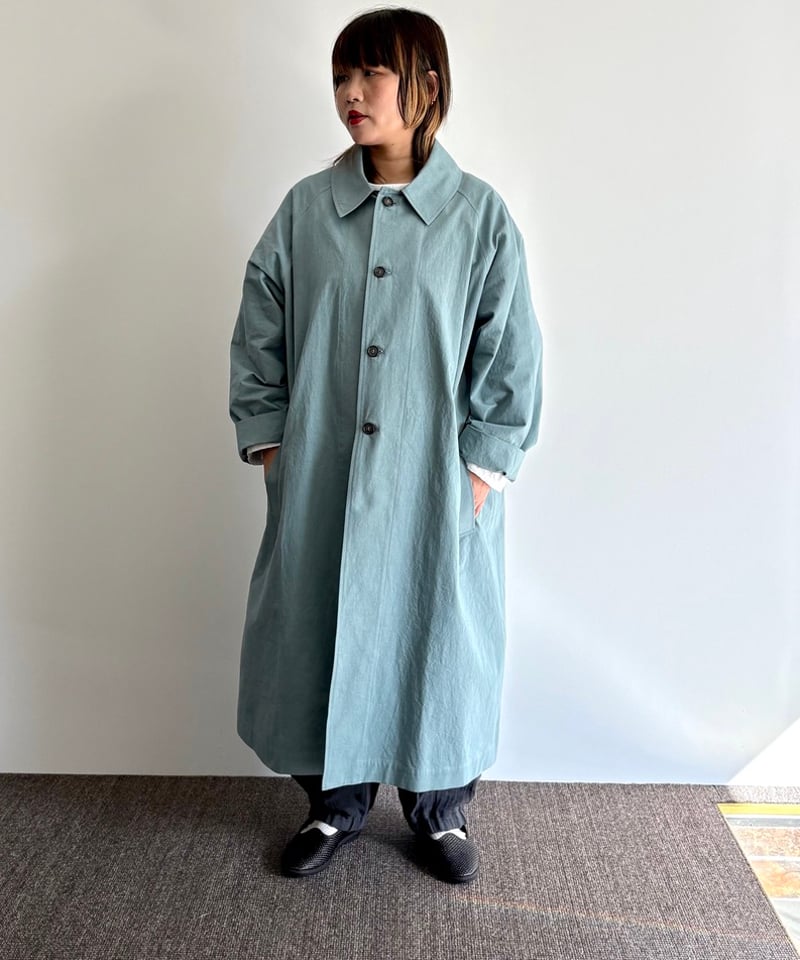 FRANK LEDER フランクリーダー　コットンリネン　ステンカラー　コート DSC_5488-500x747.jpeg