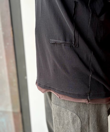 KLASICA/Broken Ringer Louse Fit Tee/BLACK