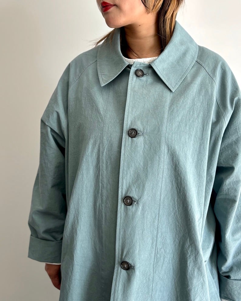 FRANK LEDER/WASHED COTTON COAT/LIGHT BLUE | pain