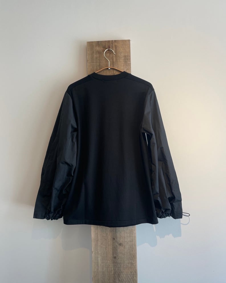 TOGA PULLA/COTTON TAFFETA L/S/WHITE,NAVY,BLACK