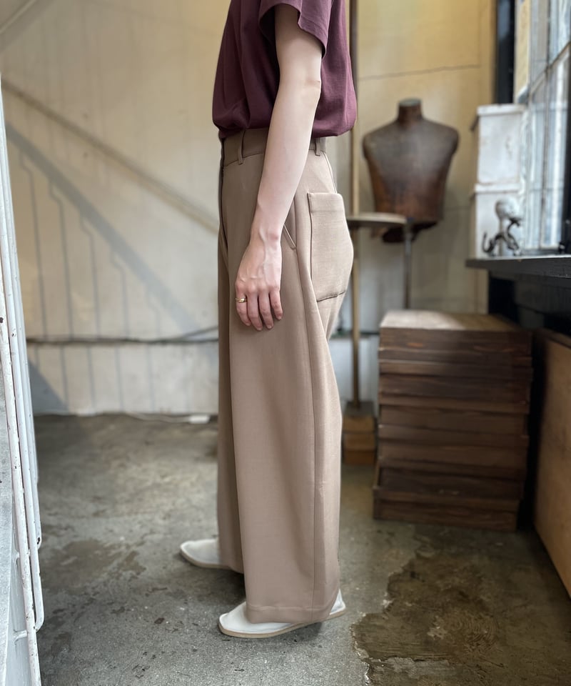 スタジオニコルソン 52-10-741021 wide crop pant STUDIO NICHOLSON(スタジオ ニコルソン)のWIDE CROP PANT通販