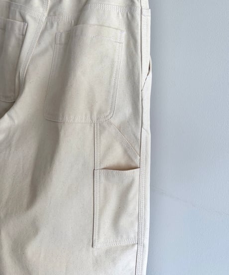 TOGA TOO/COTTON CANVAS PANTS/OFF WHITE